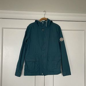 norse projects "nunk sport jacket" teal marine blue size small (men's)